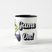 Nonbinary Pride Game On Tiger Paw Controller Mug マグカップ (中央)