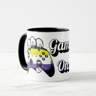 Nonbinary Pride Game On Tiger Paw Controller Mug マグカップ