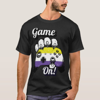Nonbinary Pride Game On Tiger Paw Controller Shirt Tシャツ