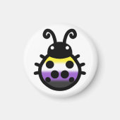 Nonbinary Pride Ladybug Magnet マグネット (正面)