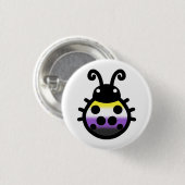 Nonbinary Pride Ladybug Pin Badge 缶バッジ (正面&裏面)