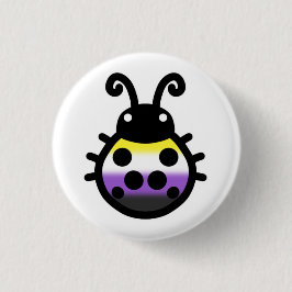 Nonbinary Pride Ladybug Pin Badge 缶バッジ
