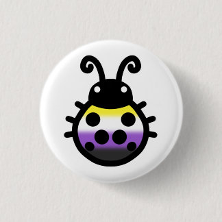 Nonbinary Pride Ladybug Pin Badge 缶バッジ