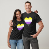 Nonbinary Pride LGBT Nonbinary Heart Nonbinary Fla Tシャツ (ユニセックス)