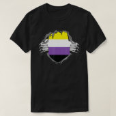 Nonbinary Pride Non Binary Nonbinary Enby Flag  Tシャツ (デザイン正面)