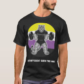 Nonbinary Pride Tiger Lifter Gym Shirt — Born This Tシャツ (正面)