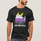 Nonbinary Rhinoceros LGBTQ Nonbinary Flag Nonbinar Tシャツ (正面)
