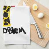 Nonchalant Giraffe：問題のない態度 キッチンタオル (四つ折り)