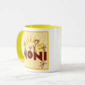 Noniの日が差すことの黄色のイタリアンな祖母のマグのコップ マグカップ (正面左)