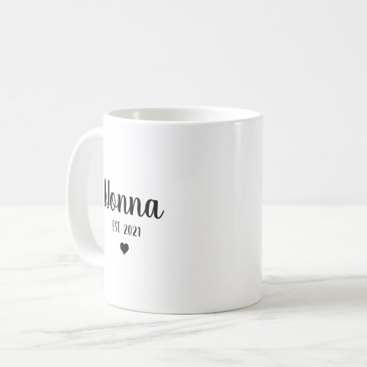 Nonnaおばあちゃん妊娠告知ベビーの表示 コーヒーマグカップ (正面左)