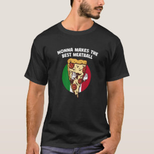 Nonnaはミートボール最高のをおばあさイタリアンんデジタルにする Tシャツ