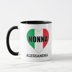 NONNAフライタリアングハートパーソナライズされた マグカップ