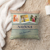 Nonna孫3パーソナライズされたフォトコラージュ クッション (ブランケット)
