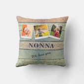 Nonna孫3パーソナライズされたフォトコラージュ クッション (裏面)