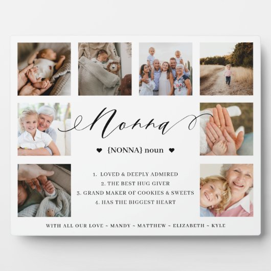 Nonna定義スクリプトフォトコラージキープサウ フォトプラーク (正面)