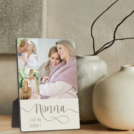 Nonna書道I Love You 3フォトクリームブラウン フォトプラーク