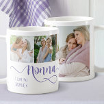 Nonna書道I Love You 6 Photo Coffee Mug コーヒーマグカップ<br><div class="desc">お前のノナへの贈り物。この写真のマグカップは書道の「ノンナ」で書かれ渦巻形の、私があなたを愛しているなどの名前とメッセージでパーソナライズすることができる。この写真テンプレートは、正方形および垂直のポートレート形式で表示されお気に入りのる6枚の写真を追加するように設定されている。アップロードする前にもし、写真の配置に問題がある場合は、正方形またはポートレートに切り抜きを試みる。誰もが愛し、年間を通して母の日、誕生日、または任意の大事な行事に最適な魅力的な写真のマグカップ。背景もしまたはタイポグラフィの色を変更すクリックるカスタマイズこと。</div>