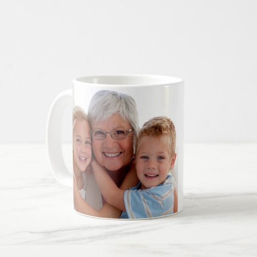 Nonna最高の祖母の名前フォトマグ コーヒーマグカップ (正面左)