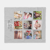 NONNA 8 xフォトコラージュ孫ファミリーツリー フリースブランケット (正面(横))