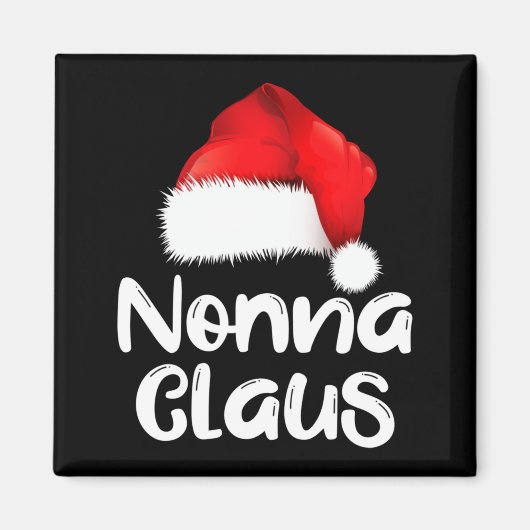Nonna Claus Christmas Family Matching Santa Hat Pa マグネット (正面)