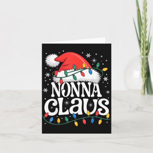 Nonna Claus Funny Xmas Christmas Grandma Holiday S カード (正面)