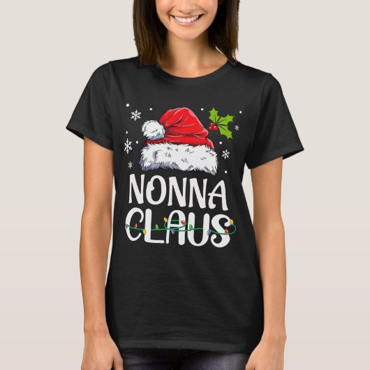 Nonna Claus Santa Funny Christmas Pajama Matching  Tシャツ (正面)