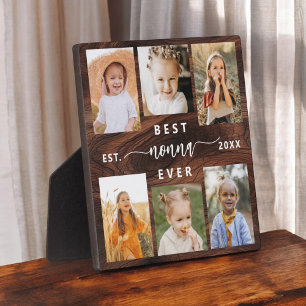 Nonna Ever最高の - Sogles Wood Photo Collage フォトプラーク
