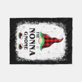 Nonna Gnome Buffalo Plaid Matching Family Xmas Paj フリースブランケット (正面(横))