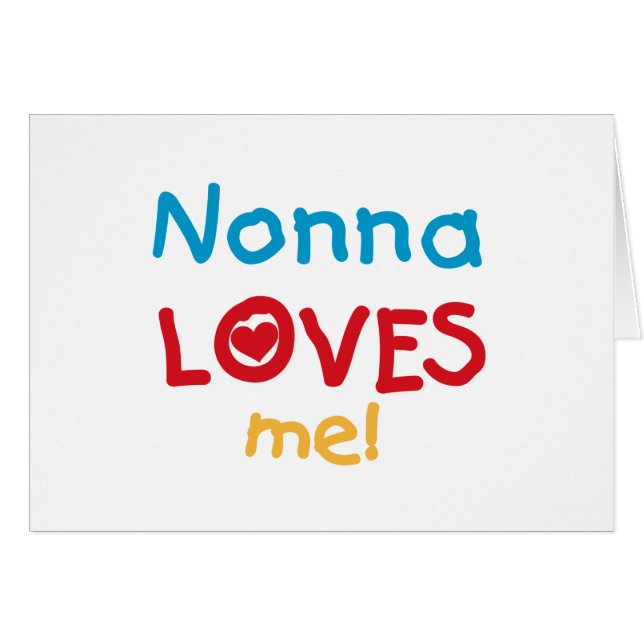Nonna Loves Me Tシャツとギフト (正面横)