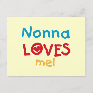 Nonna Loves Me Tシャツとギフト ポストカード