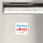 Nonna Loves Me Tシャツとギフト マグネット (インサイチュ (食洗機))