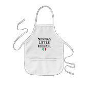 Nonna’s Little Helper Kids - Italian Flag Heart 子供用エプロン (正面)