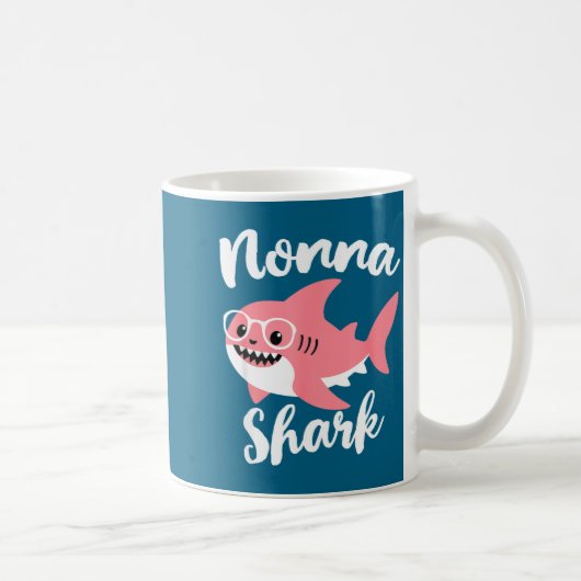 Nonna Shark Mother's Day Grandma Funny  コーヒーマグカップ (右)