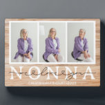 Nonna We Love You ハートスクリプト 3 フォトギフト フォトプラーク<br><div class="desc">おばあちゃん（Nonna）への誕生日や母の日のプレゼントに最適なハートスクリプト 3 フォトギフトのプレートです。</div>