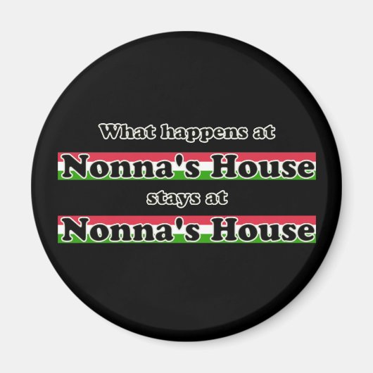 Nonnas Houseの黒い背景で起こること マグネット (正面)