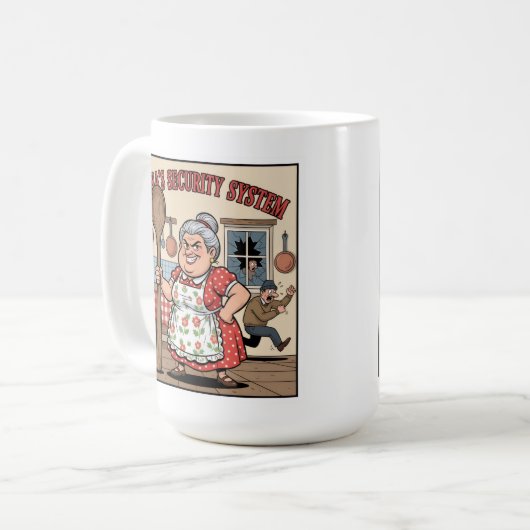 Nonna's Security System コーヒーマグカップ (正面左)