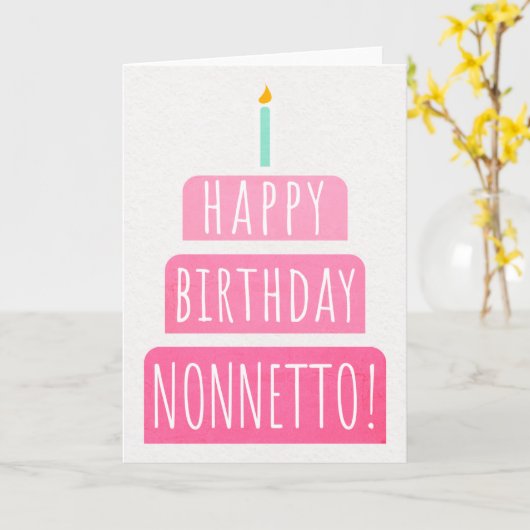 Nonnettoの誕生日カード カード (黄色い花)