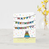 Nonnettoの誕生日カード カード (黄色い花)