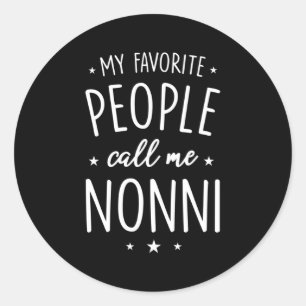 Nonni私のお気に入りの人々はNonniと呼ぶ ラウンドシール