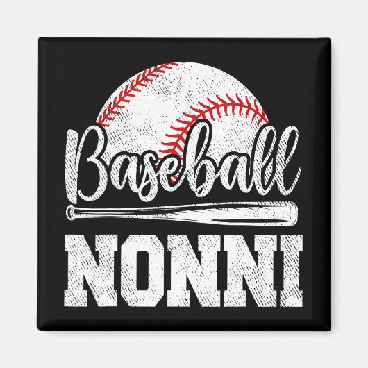 Nonni Baseball Playerゲームデー母#39; #39;s Da マグネット (正面)