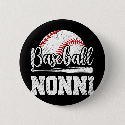 Nonni Baseball Playerゲームデー母#39; #39;s Da 缶バッジ (正面)
