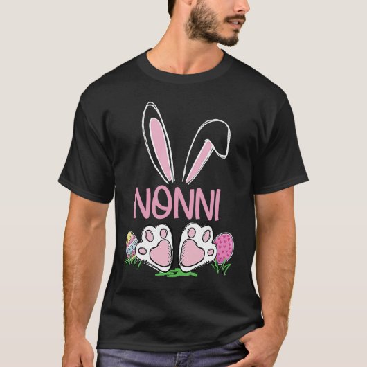 Nonni Bunny Easter Eggs Matching Family Cute Easte Tシャツ (正面)
