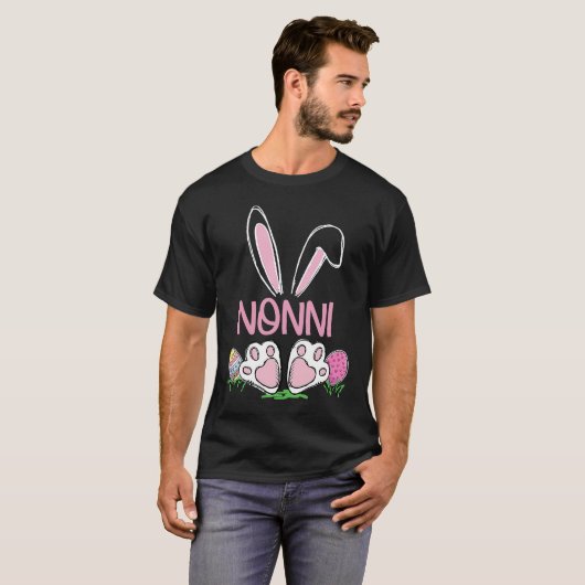 Nonni Bunny Easter Eggs Matching Family Cute Easte Tシャツ (正面フル)