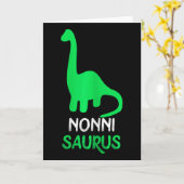 Nonni-saurus Funny Dino Dinosaur Nonnisaurus  カード (黄色い花)