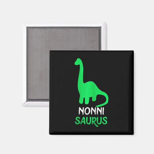Nonni-saurus Funny Dino Dinosaur Nonnisaurus  マグネット (正面/裏面)
