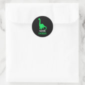Nonni-saurus Funny Dino Dinosaur Nonnisaurus  ラウンドシール (バッグ)
