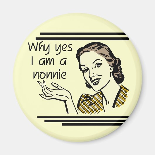 NonnieのレトロのTシャツおよびギフト マグネット (正面)