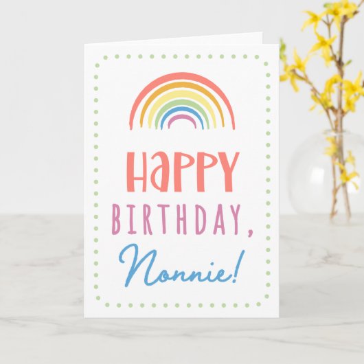 Nonnieの誕生日カード カード (黄色い花)