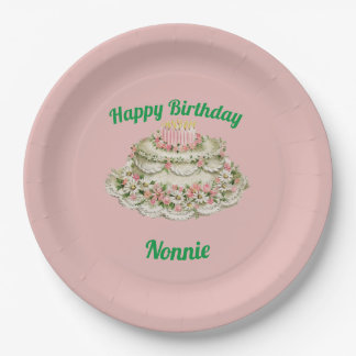 NONNIE 〜 ヴィンテージ バースデーケーキ 〜 ペーパープレート