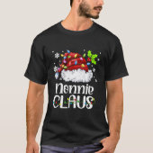 Nonnie Claus Santa Hat Christmas Light Xmas Tシャツ (正面)